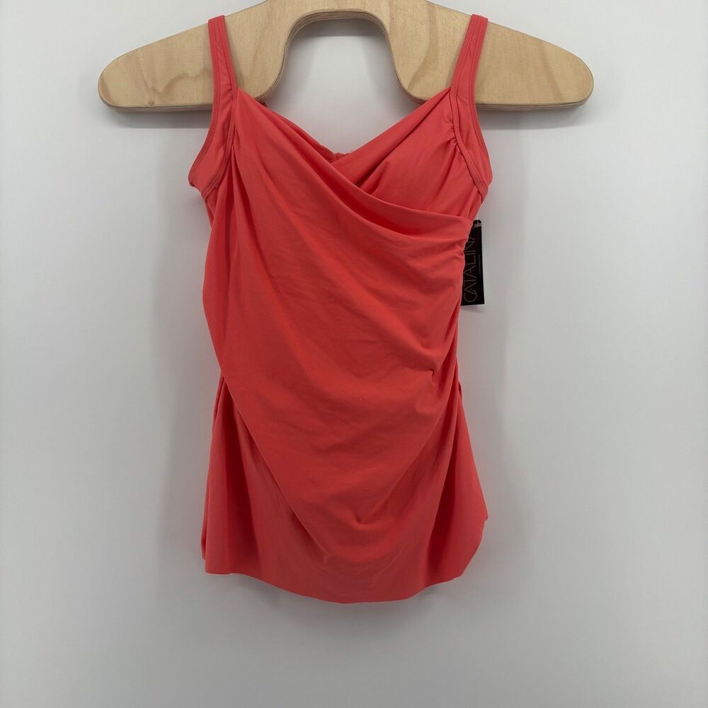 Essentials by Catalina Sidetie Swimdress Coral Womens M 8-10 New